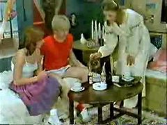 Brother&,#039,s ally and girlfriend playing to the doctor when mommy  comes-Retro