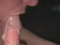 Depraved wife is hungrily sucking rock hard rod of her hubby with home webcam shooting the process and loads of gooey wad squirting from it sideways.