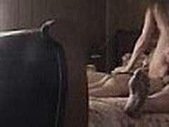 Excited dilettante dark brown wife split roasted between her husband and his ally in the starting of this sizzling intimate video; afterward husband lubes her a-hole and leaves suddenly, leaving her and ally hot at it - riding and fucking sideways until that guy comes.