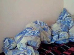 XXX webcam movie scene of dilettante couple having sex in their bed. They have sex in missionary style and both participants are working hard to please each other